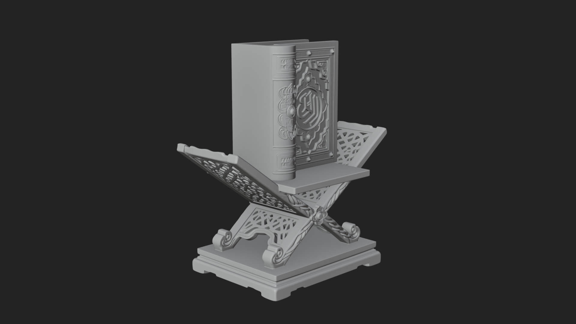 Holy Book Rehal Stand Model Design 1 3D Print Model 3D Model