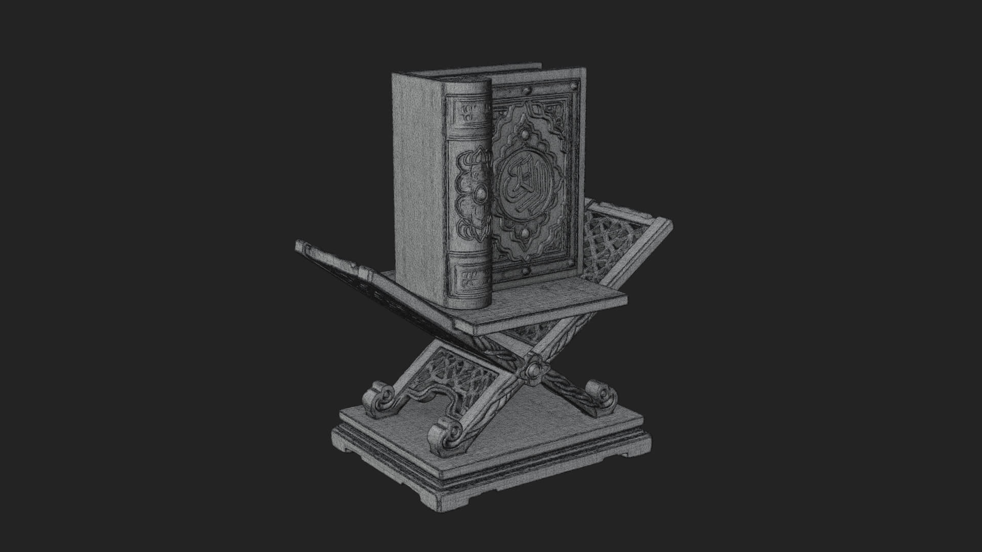 Holy Book Rehal Stand Model Design 1 3D Print Model 3D Model
