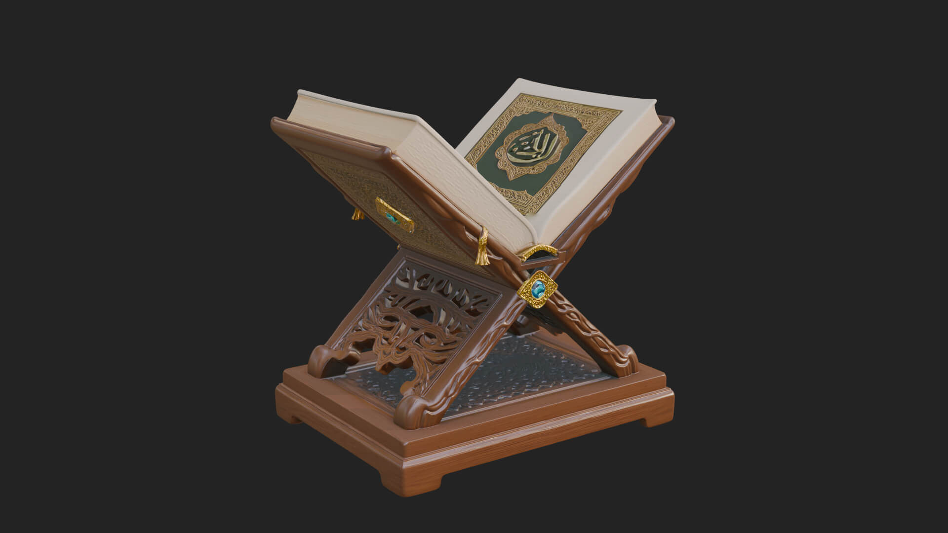 Holy Book Rehal Stand Model Design 2 3D Print Model 3D Model