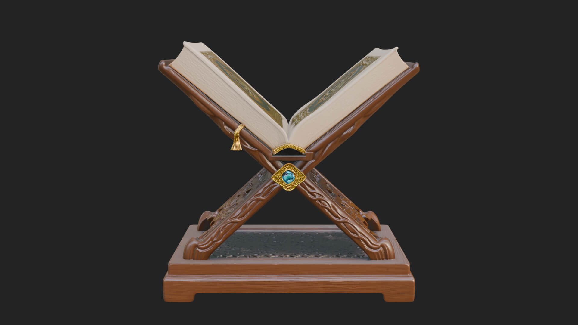 Holy Book Rehal Stand Model Design 2 3D Print Model 3D Model