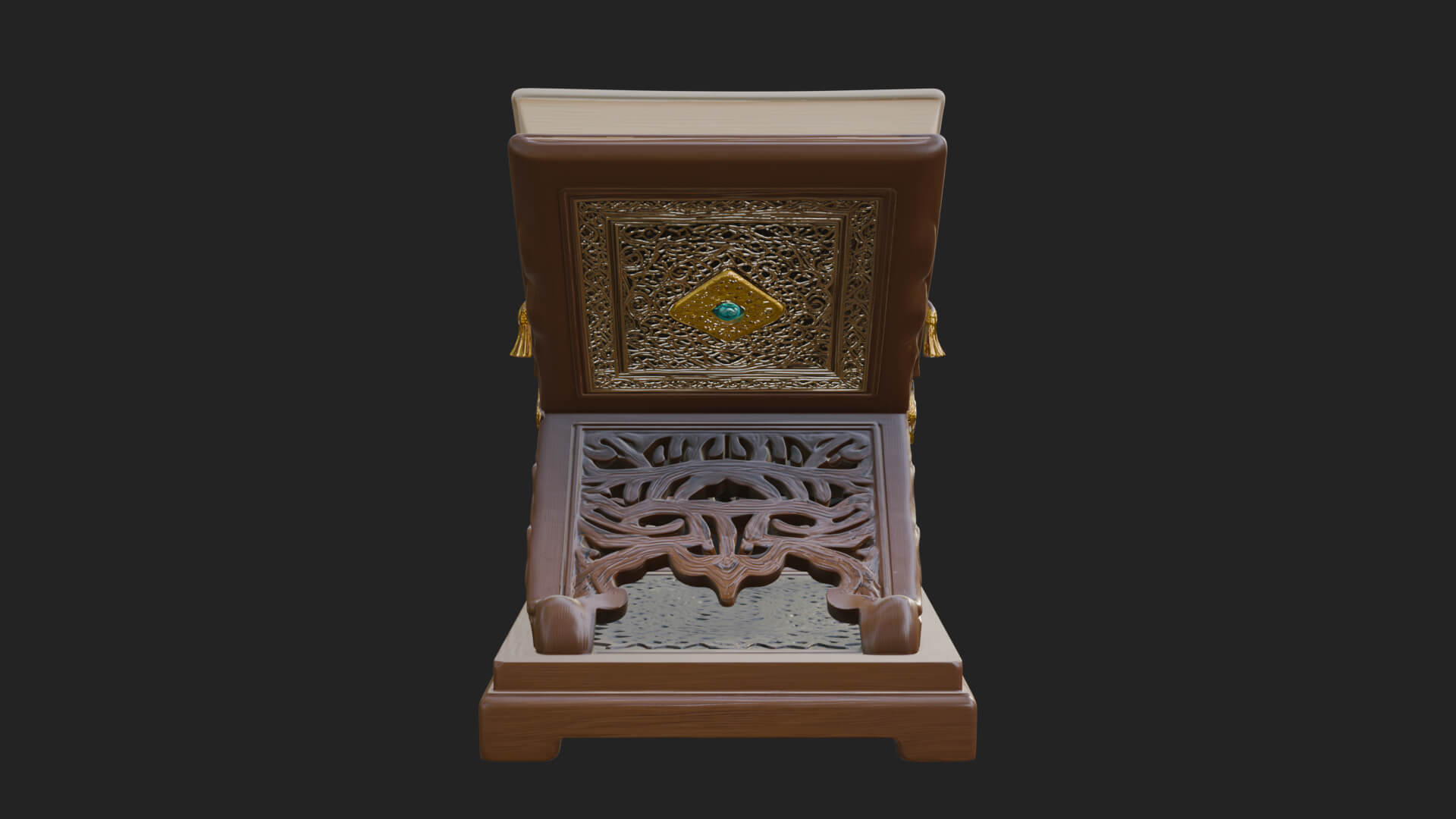 Holy Book Rehal Stand Model Design 2 3D Print Model 3D Model