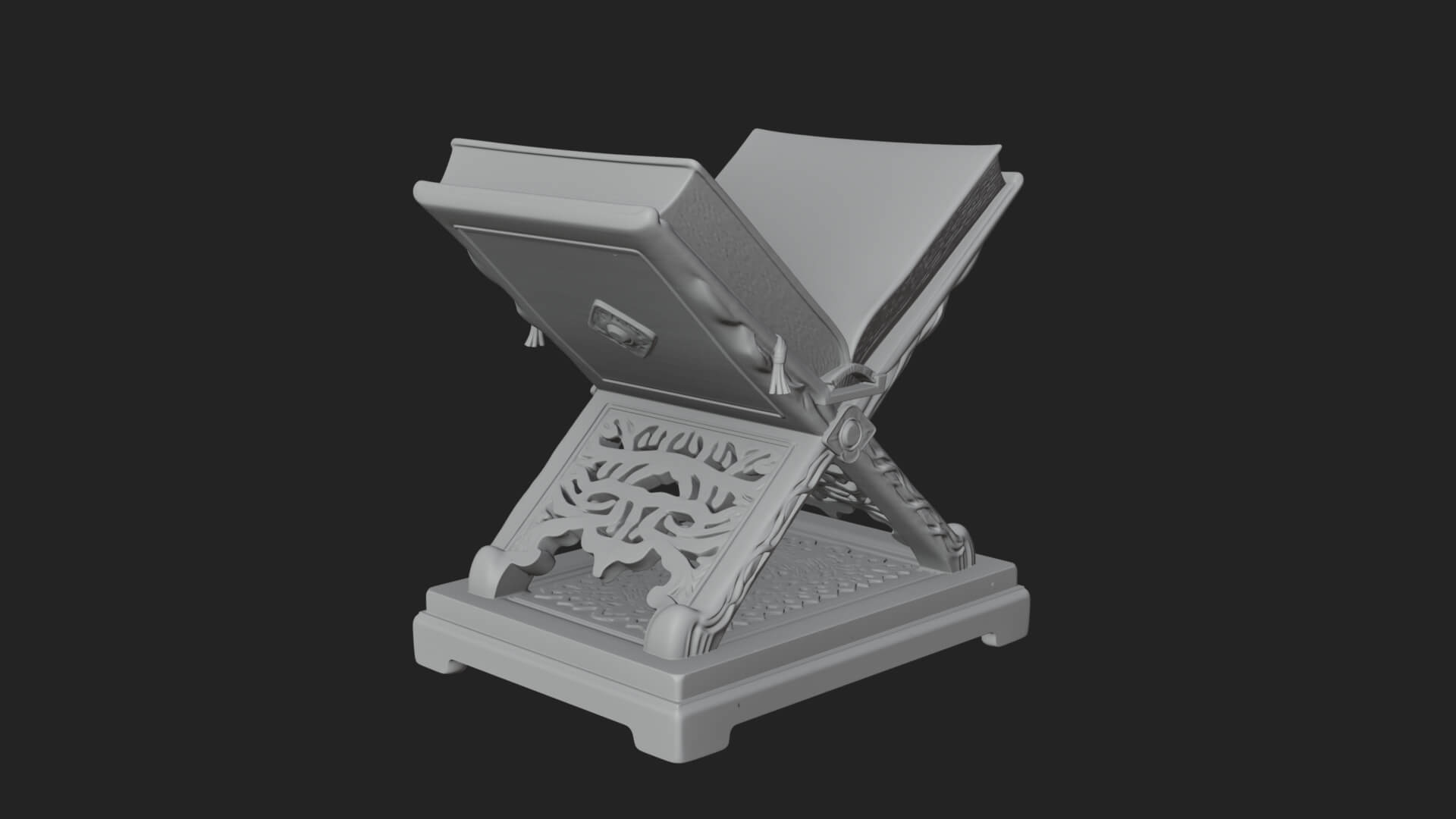 Holy Book Rehal Stand Model Design 2 3D Print Model 3D Model