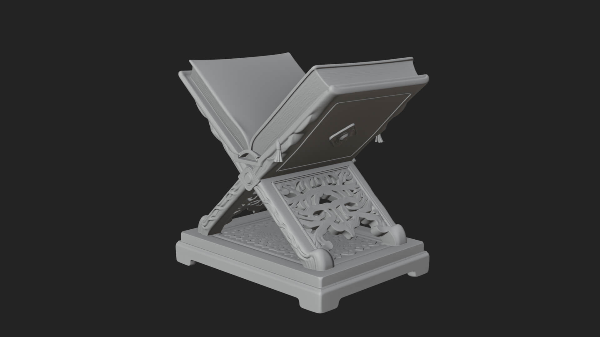 Holy Book Rehal Stand Model Design 2 3D Print Model 3D Model