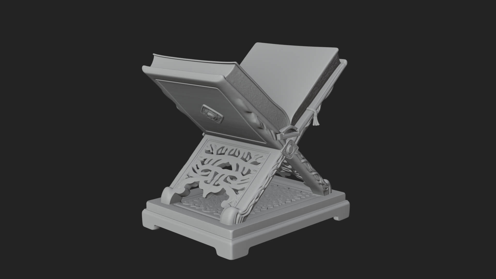 Holy Book Rehal Stand Model Design 2 3D Print Model 3D Model