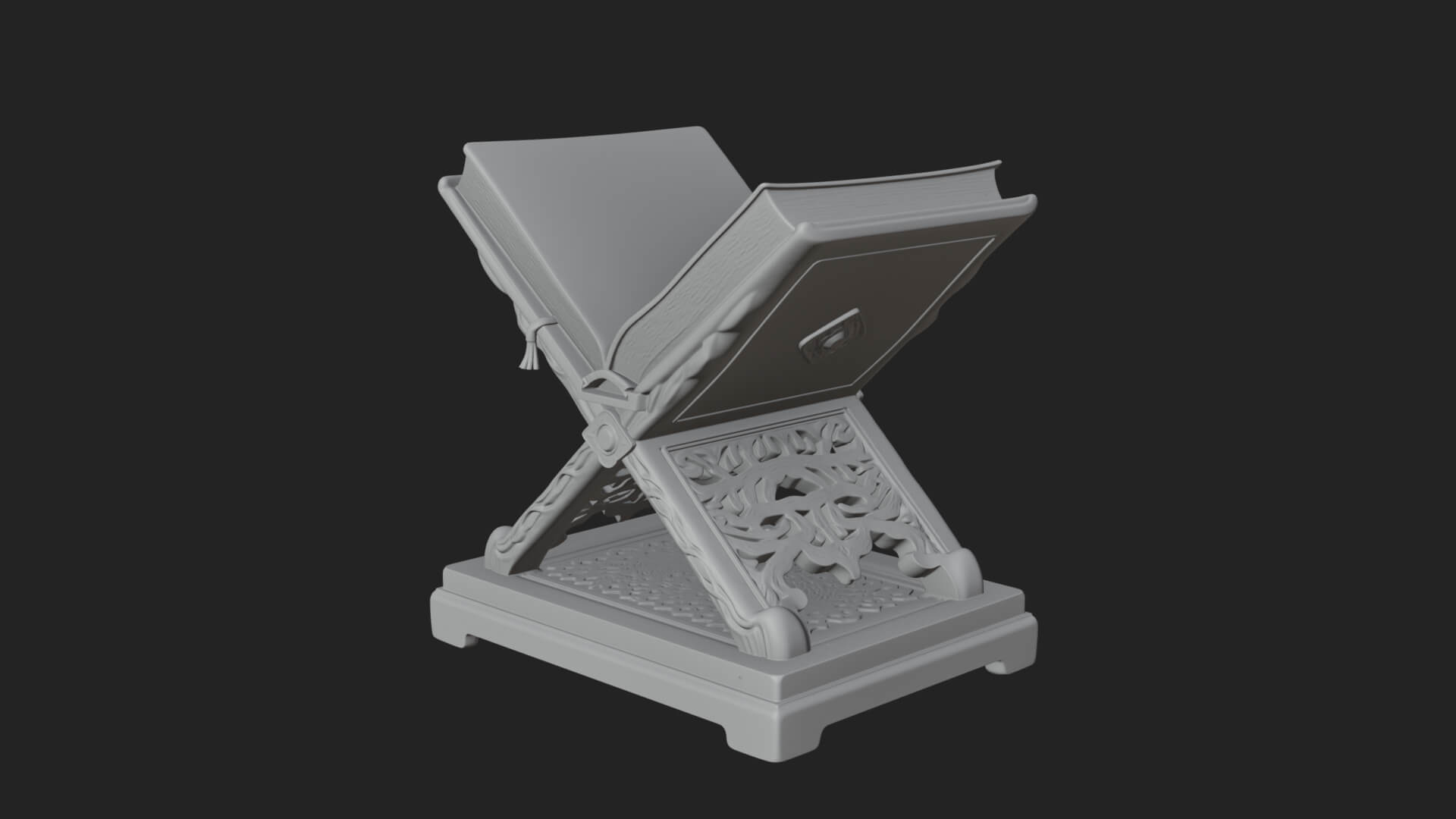 Holy Book Rehal Stand Model Design 2 3D Print Model 3D Model