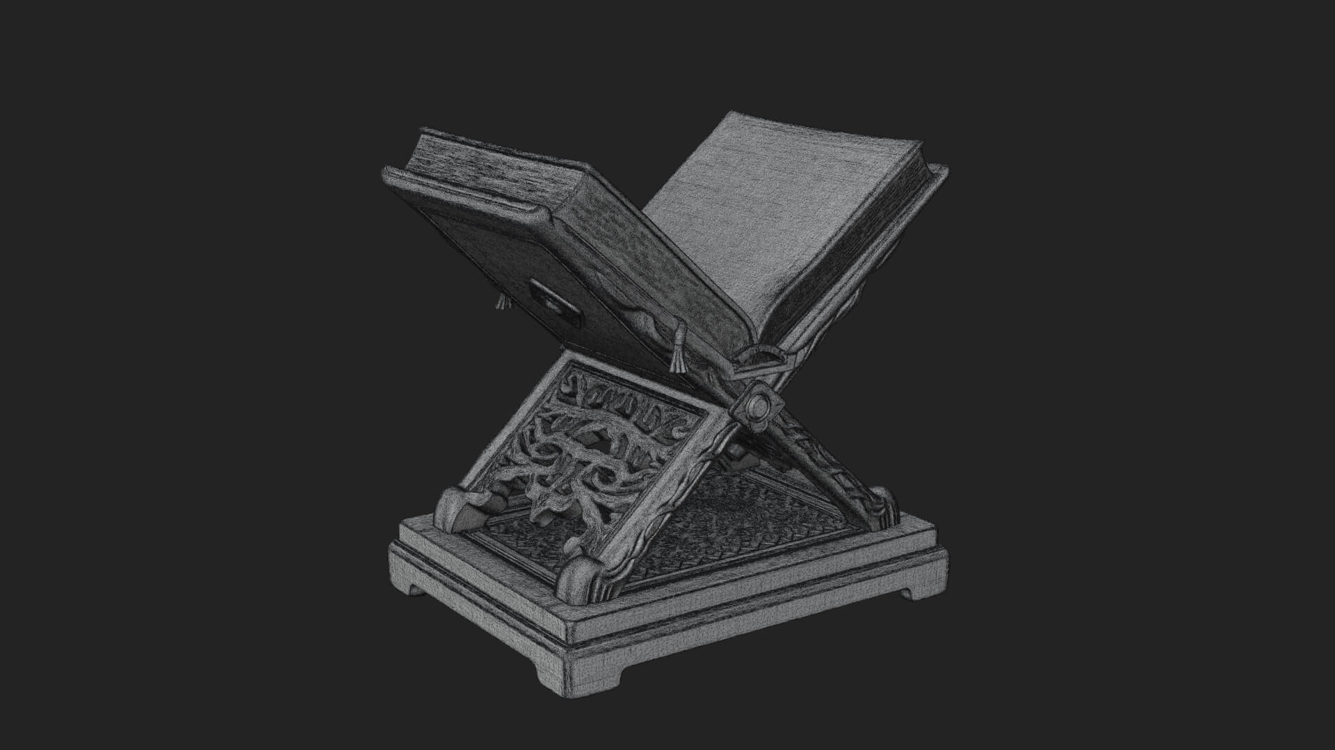 Holy Book Rehal Stand Model Design 2 3D Print Model 3D Model