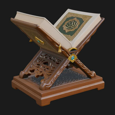 Holy Book Rehal Stand Model Design 2 3D Print Model