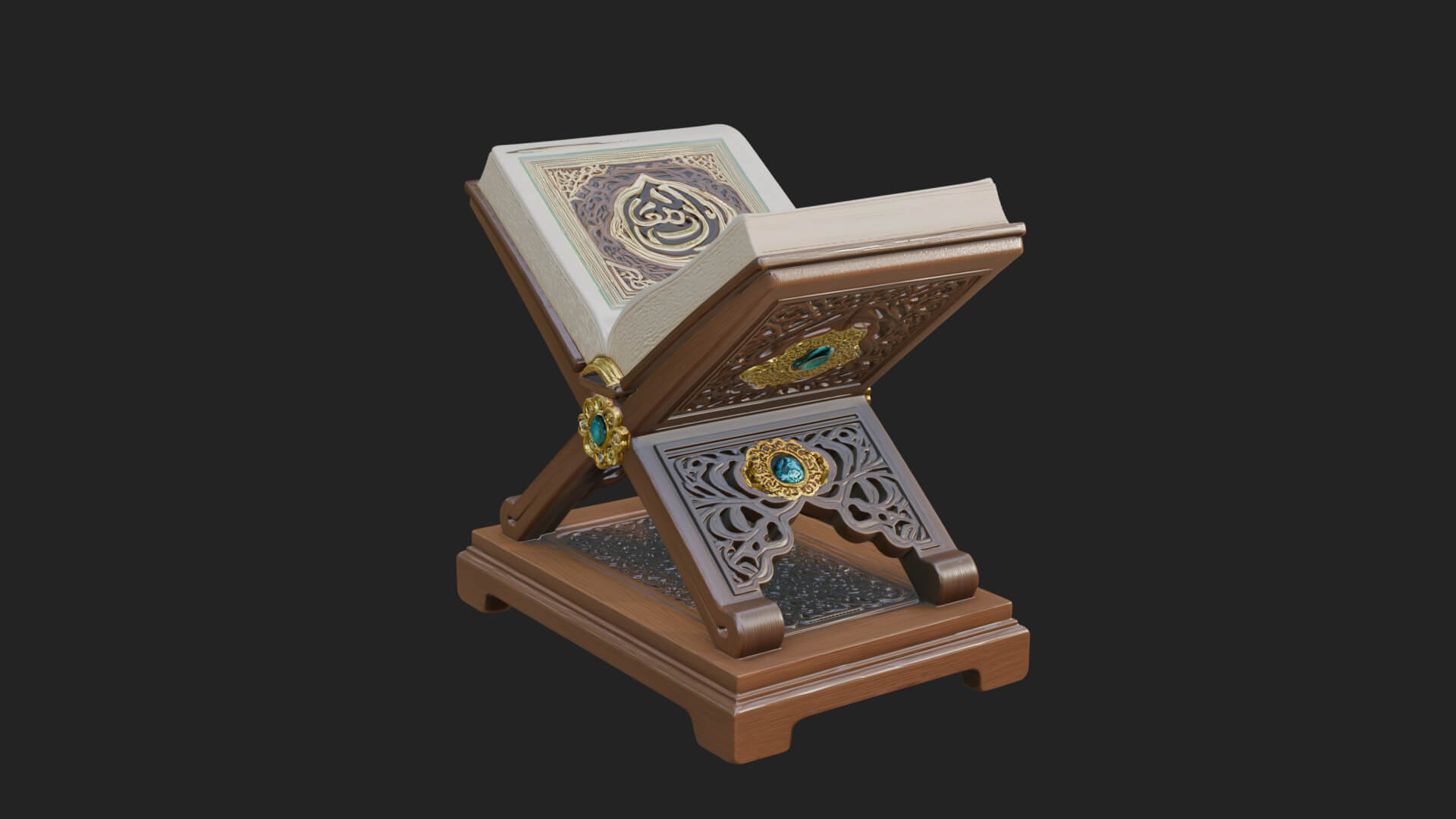 Holy Book Rehal Stand Model Design 3 3D Print Model 3D Model