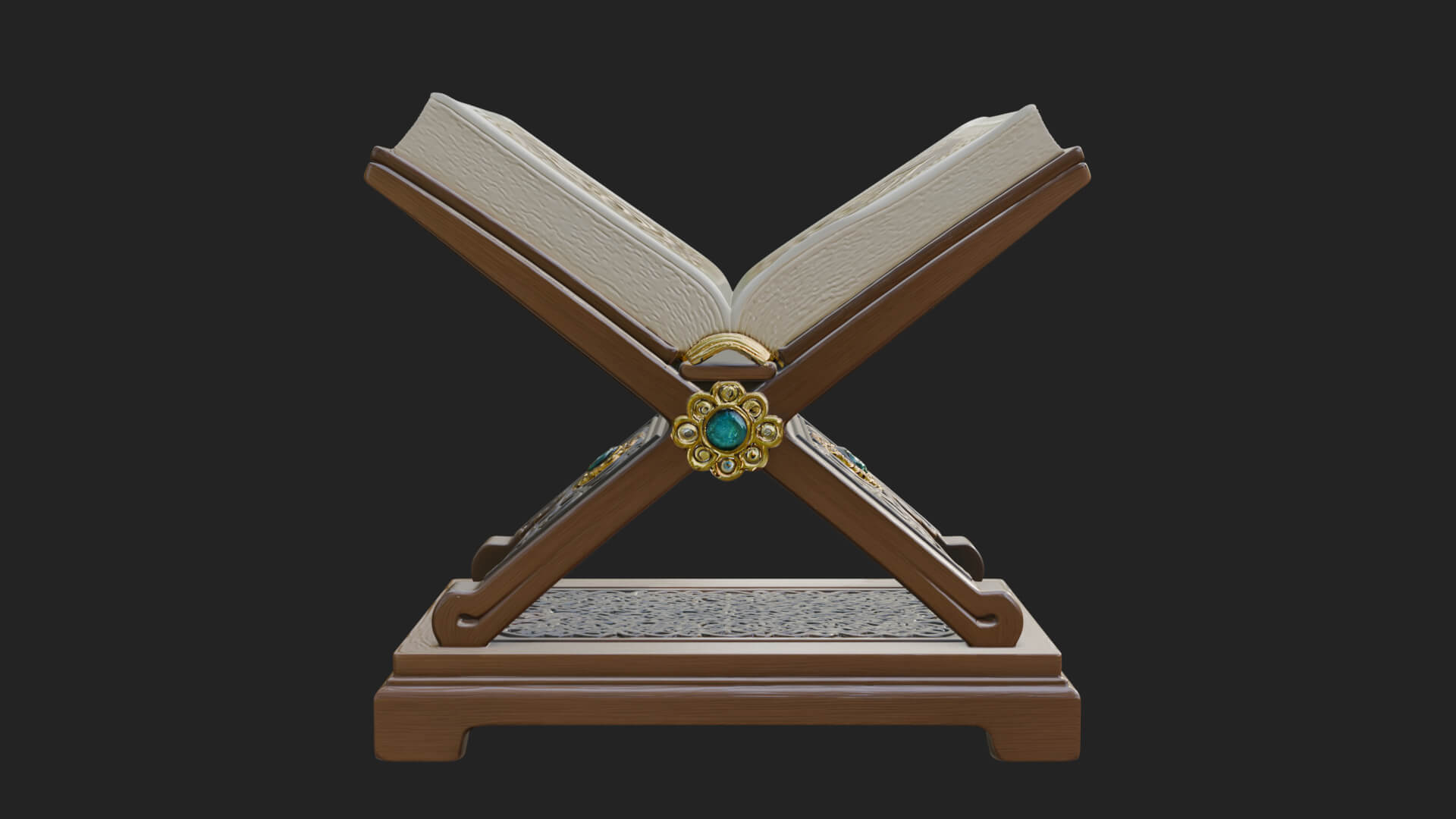 Holy Book Rehal Stand Model Design 3 3D Print Model 3D Model