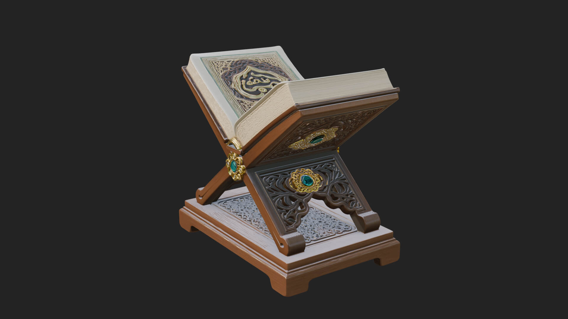 Holy Book Rehal Stand Model Design 3 3D Print Model 3D Model