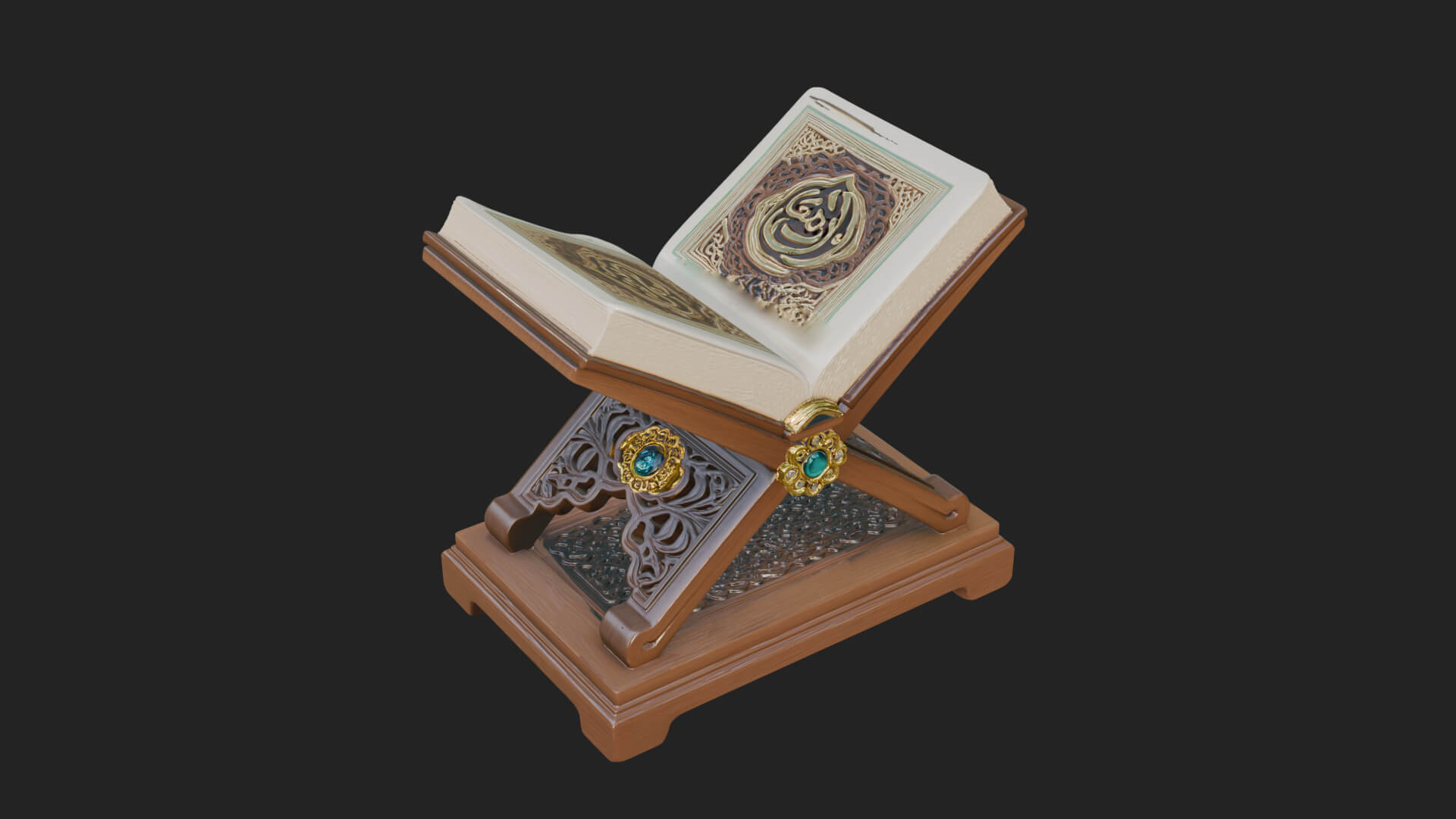 Holy Book Rehal Stand Model Design 3 3D Print Model 3D Model