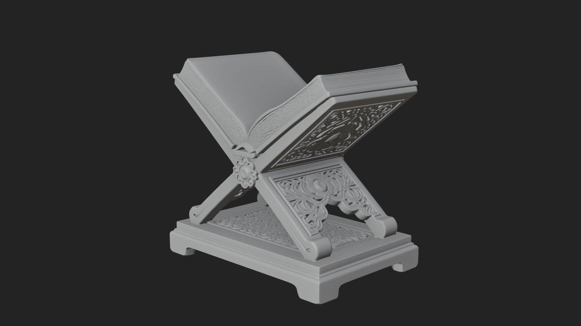 Holy Book Rehal Stand Model Design 3 3D Print Model 3D Model