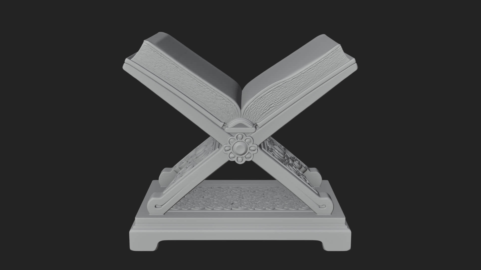 Holy Book Rehal Stand Model Design 3 3D Print Model 3D Model