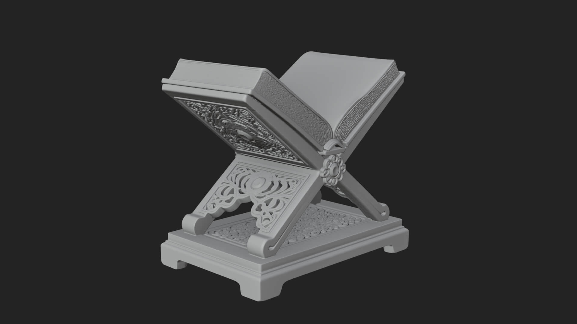 Holy Book Rehal Stand Model Design 3 3D Print Model 3D Model