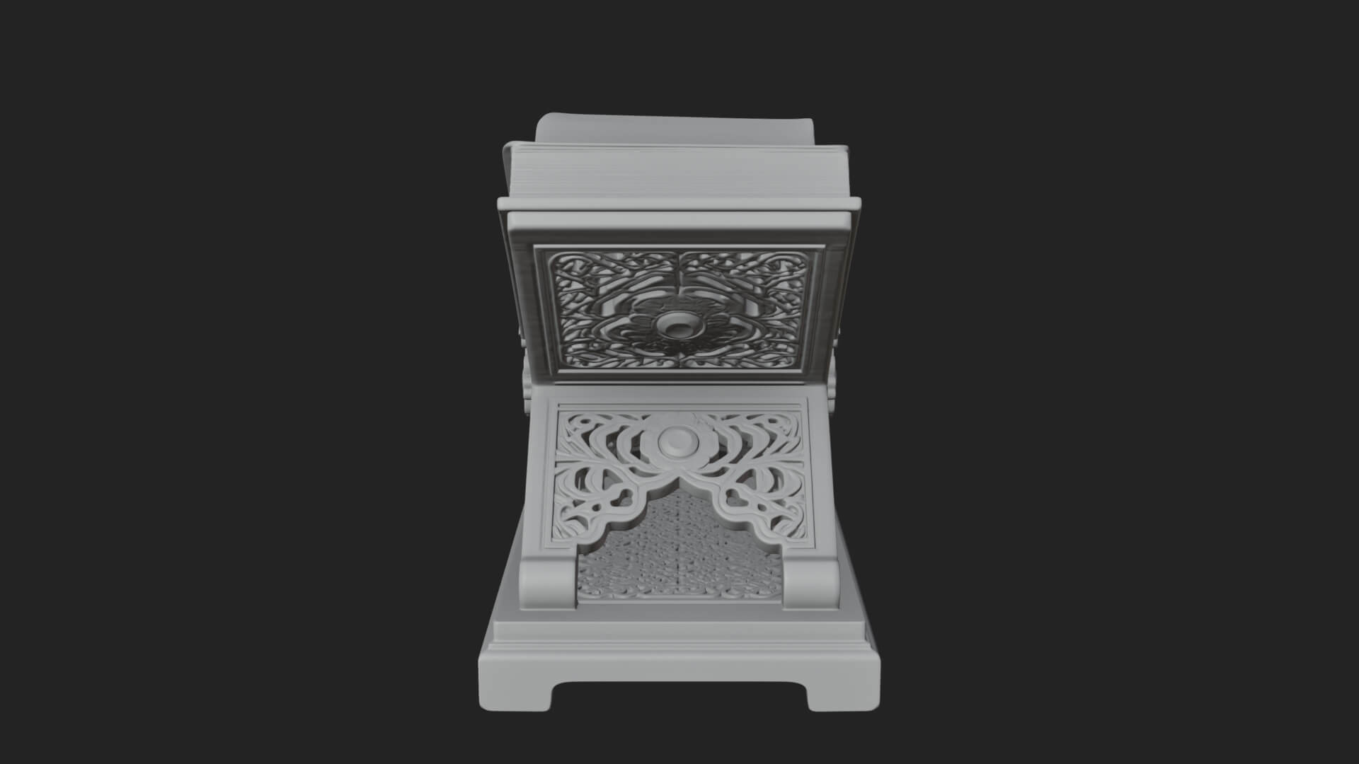 Holy Book Rehal Stand Model Design 3 3D Print Model 3D Model