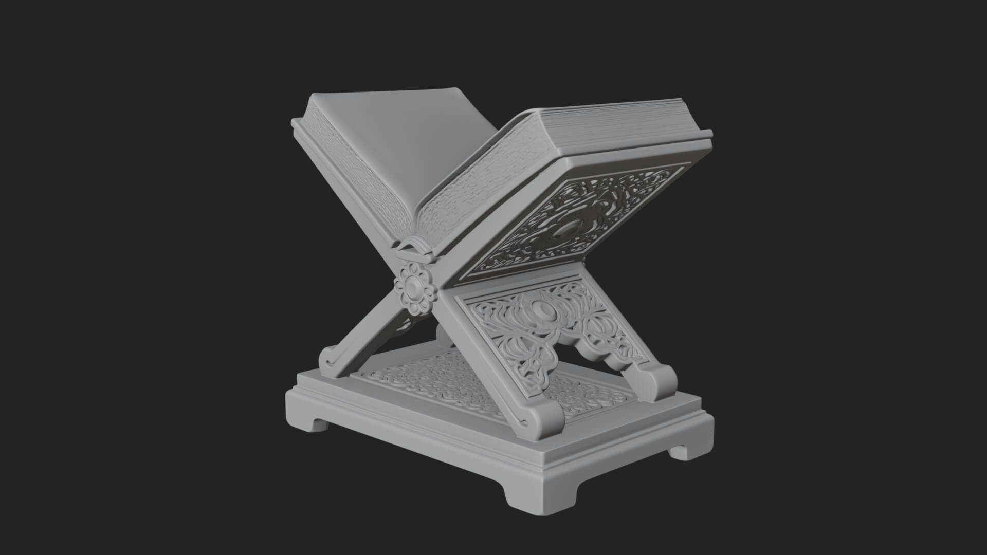 Holy Book Rehal Stand Model Design 3 3D Print Model 3D Model
