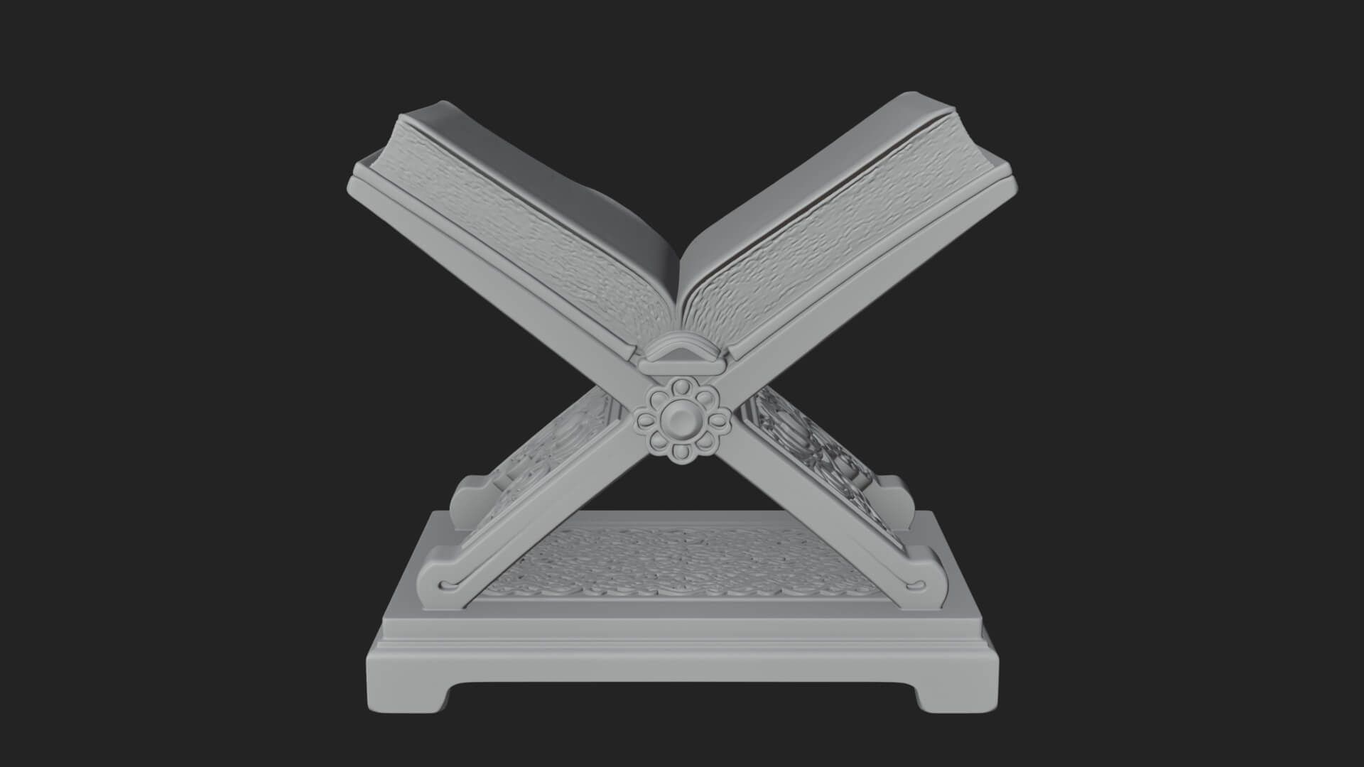 Holy Book Rehal Stand Model Design 3 3D Print Model 3D Model