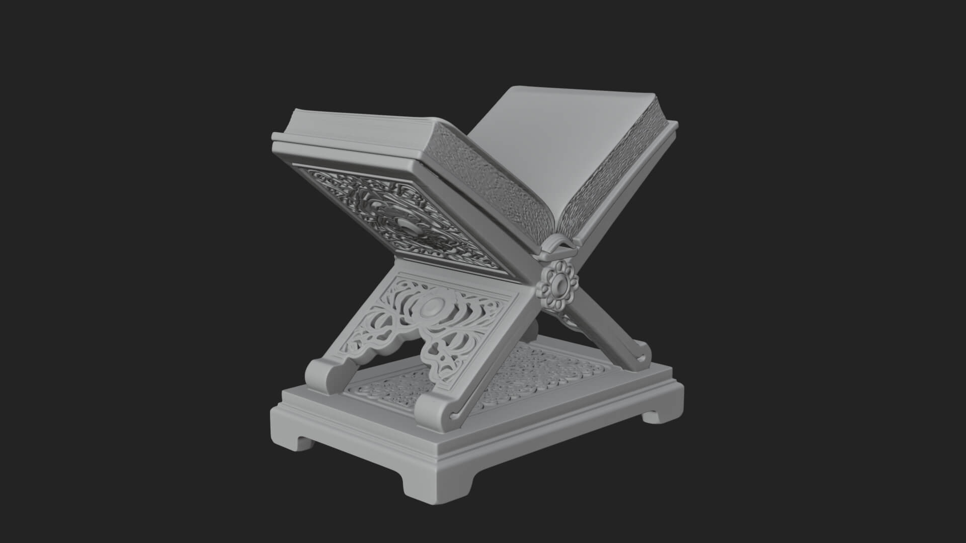 Holy Book Rehal Stand Model Design 3 3D Print Model 3D Model