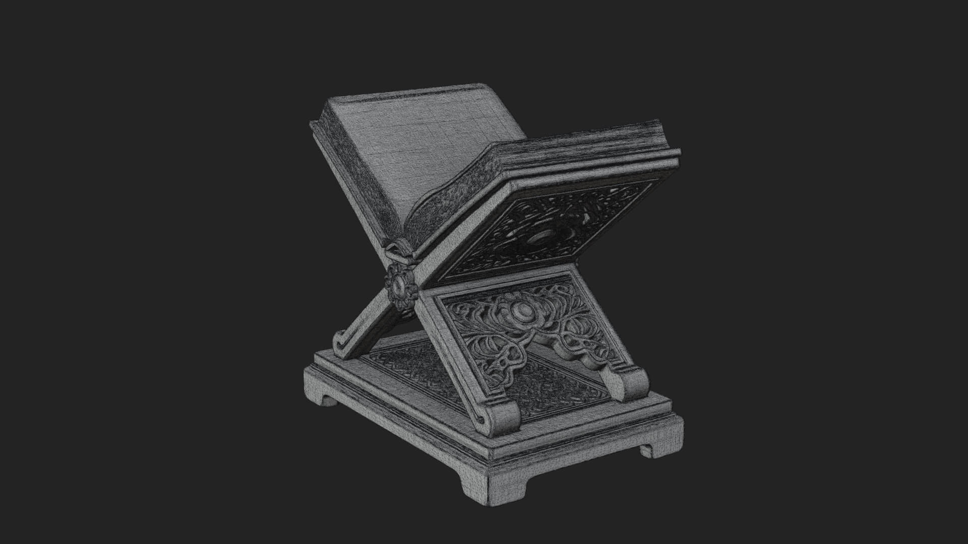 Holy Book Rehal Stand Model Design 3 3D Print Model 3D Model