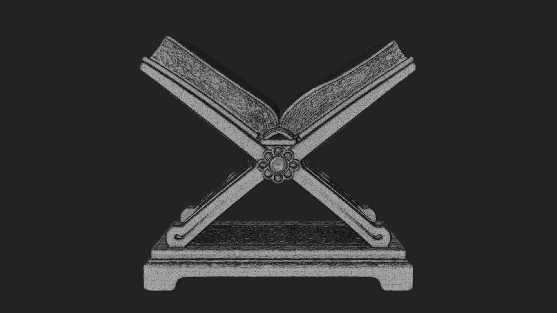 Holy Book Rehal Stand Model Design 3 3D Print Model 3D Model