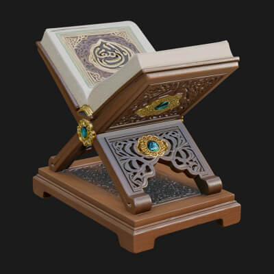 Holy Book Rehal Stand Model Design 3 3D Print Model