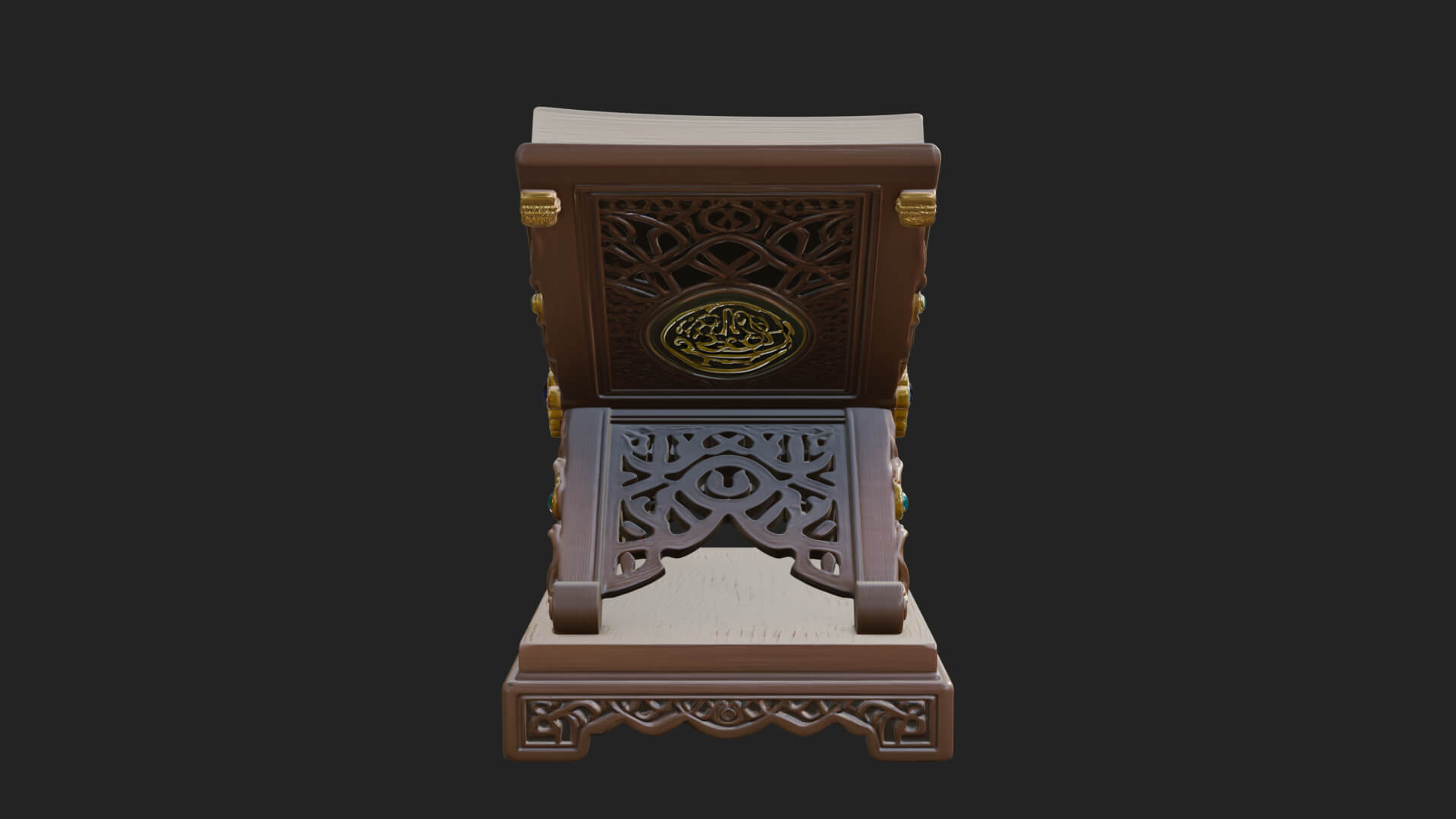 Holy Book Rehal Stand Model Design 4 3D Print Model 3D Model