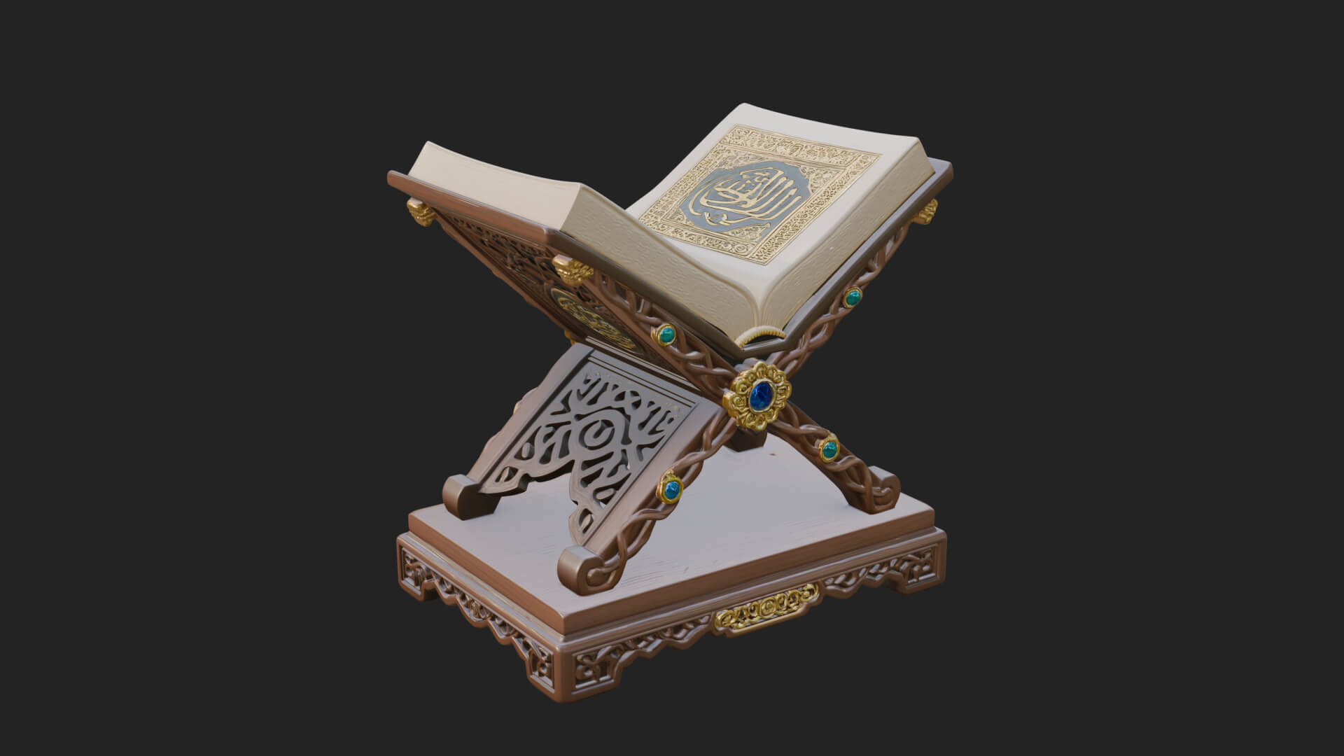 Holy Book Rehal Stand Model Design 4 3D Print Model 3D Model