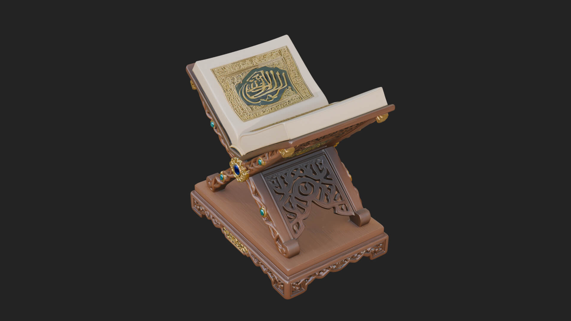 Holy Book Rehal Stand Model Design 4 3D Print Model 3D Model