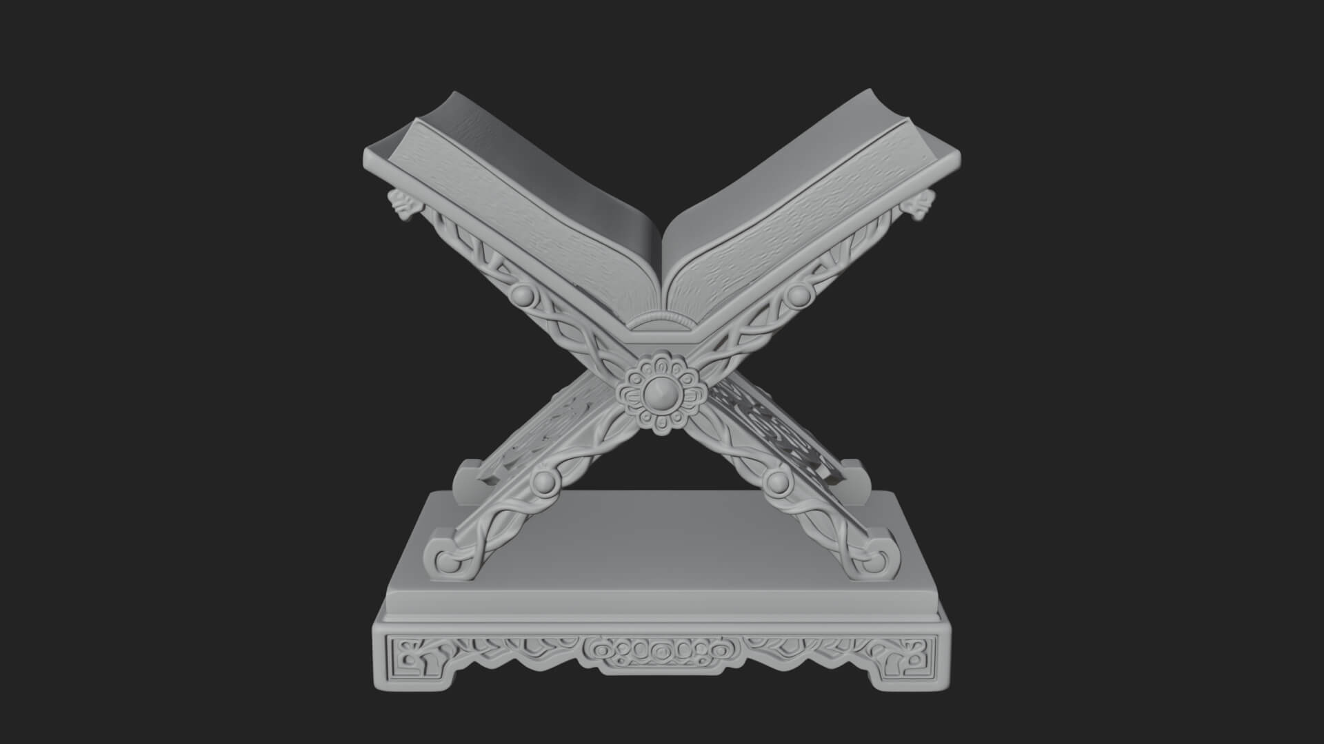 Holy Book Rehal Stand Model Design 4 3D Print Model 3D Model