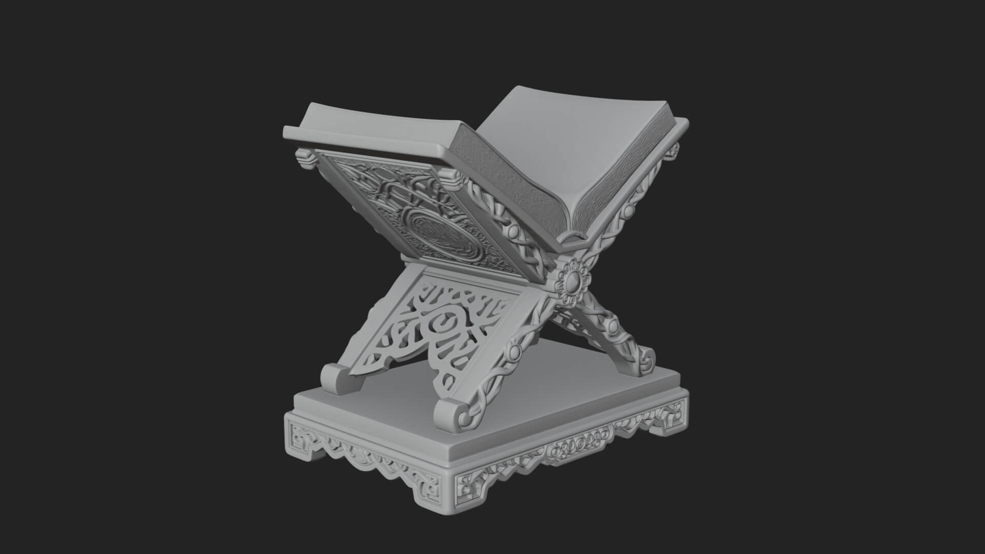 Holy Book Rehal Stand Model Design 4 3D Print Model 3D Model