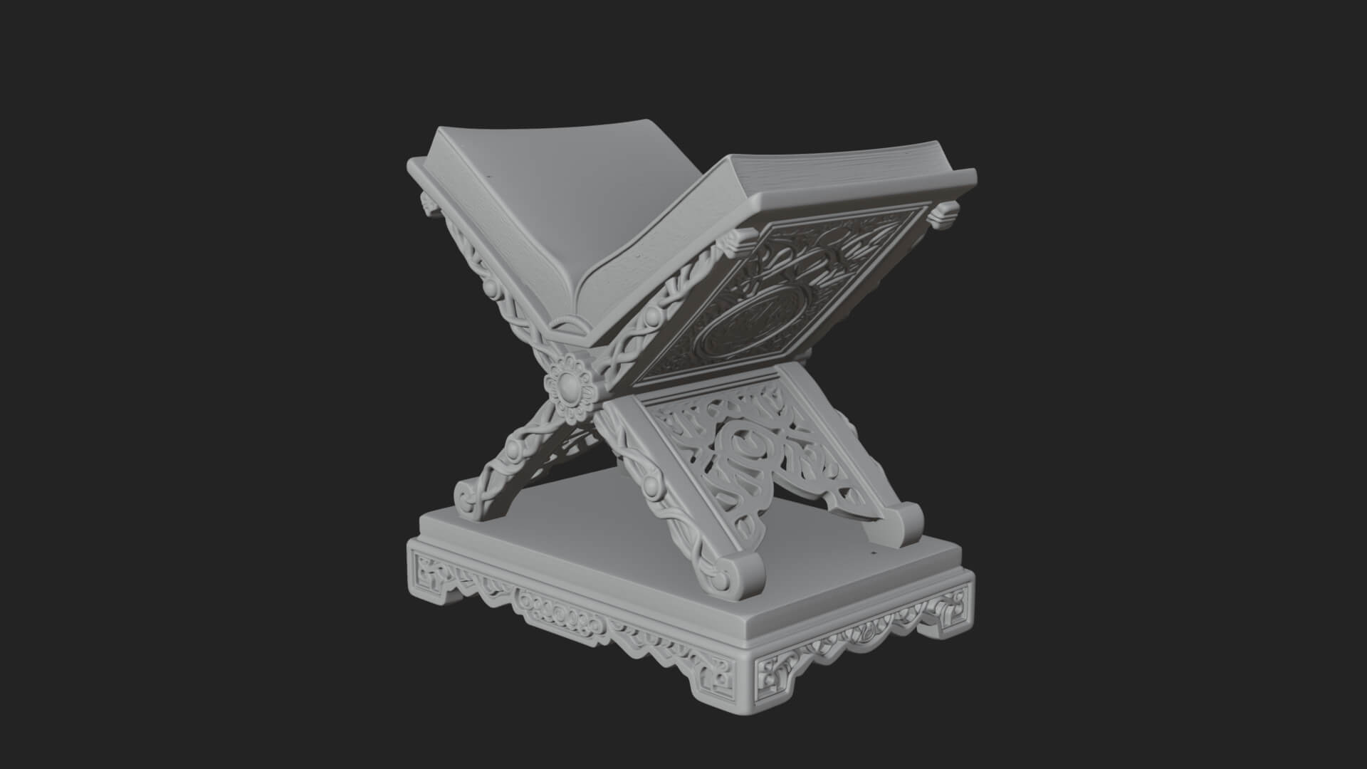 Holy Book Rehal Stand Model Design 4 3D Print Model 3D Model