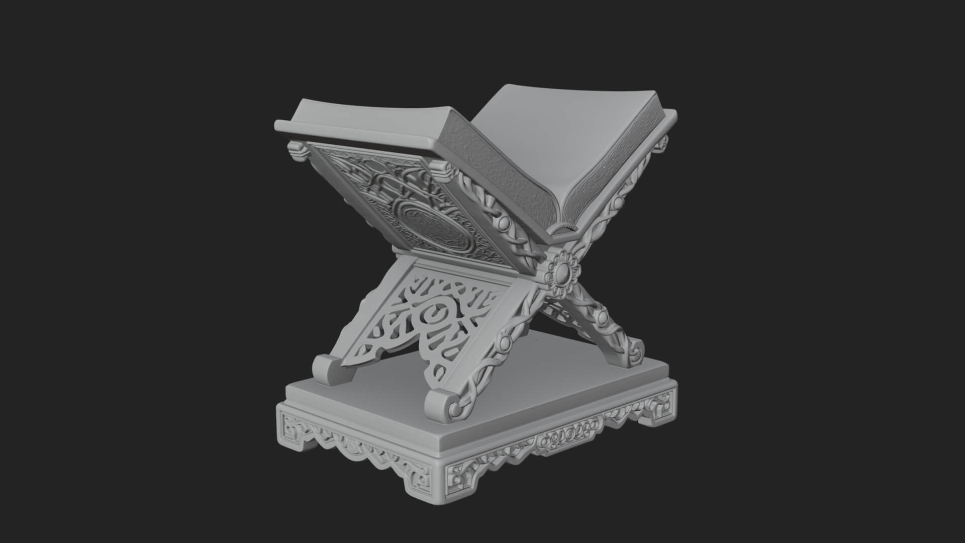 Holy Book Rehal Stand Model Design 4 3D Print Model 3D Model
