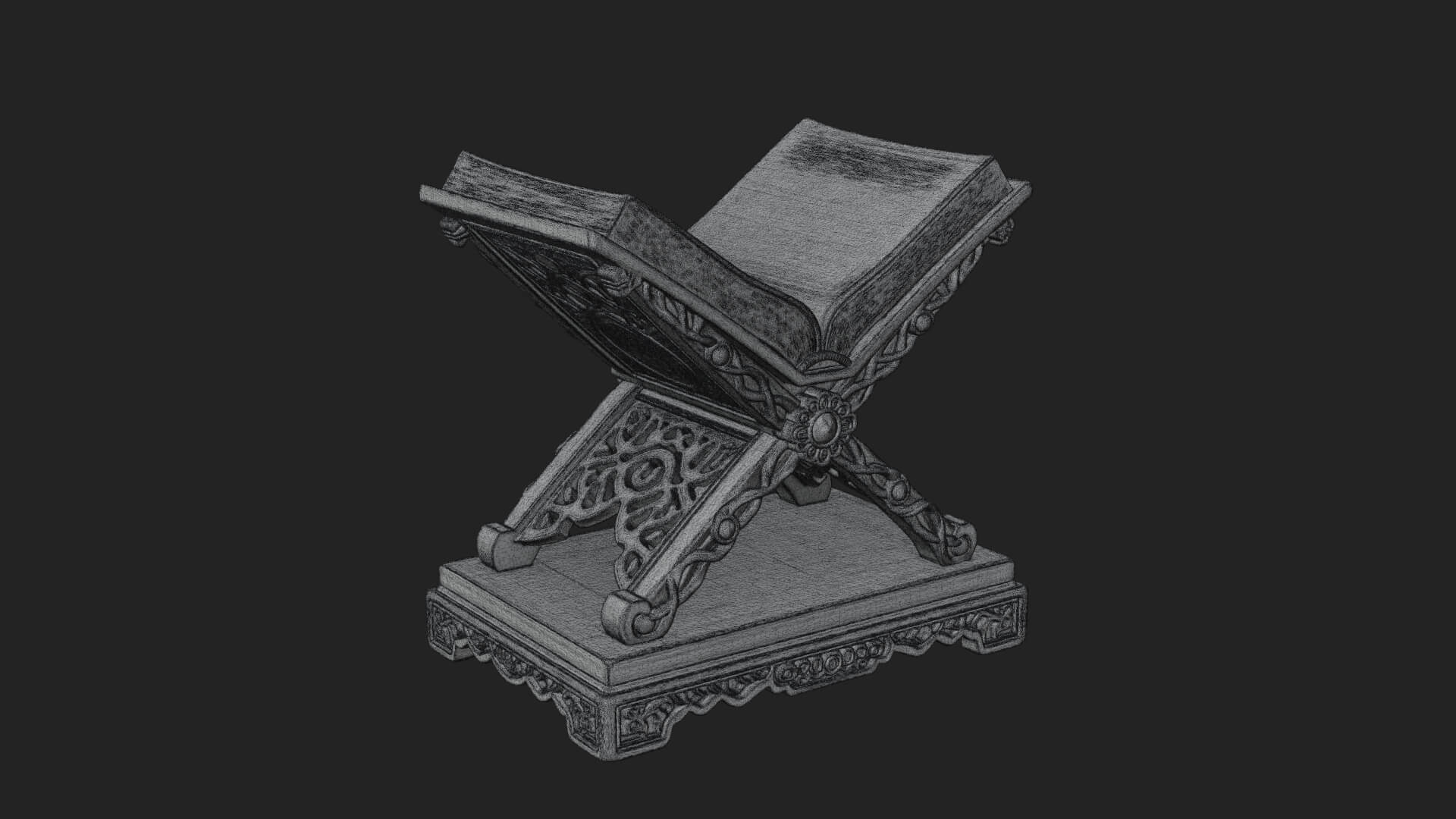 Holy Book Rehal Stand Model Design 4 3D Print Model 3D Model