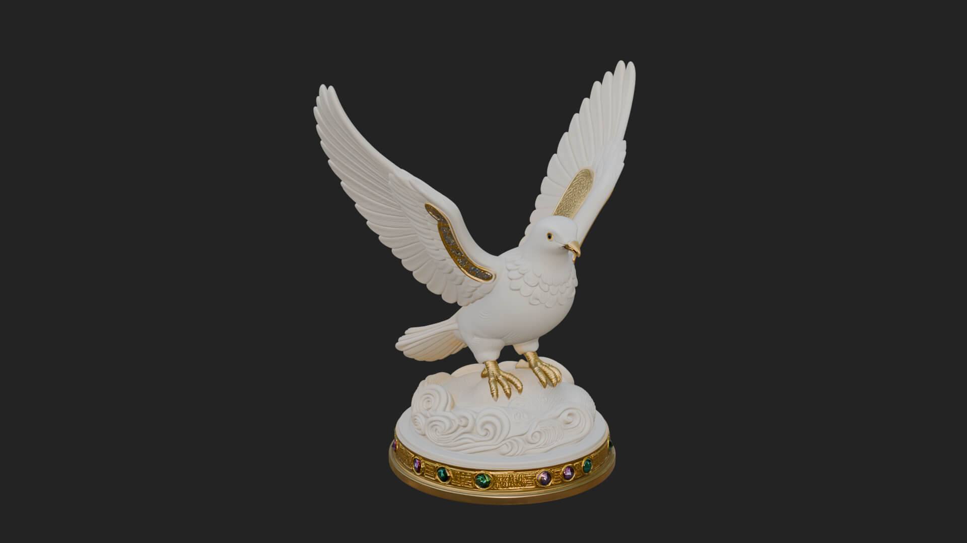 Holy Spirit Dove Statue Design 1 3D Print Model 3D Model
