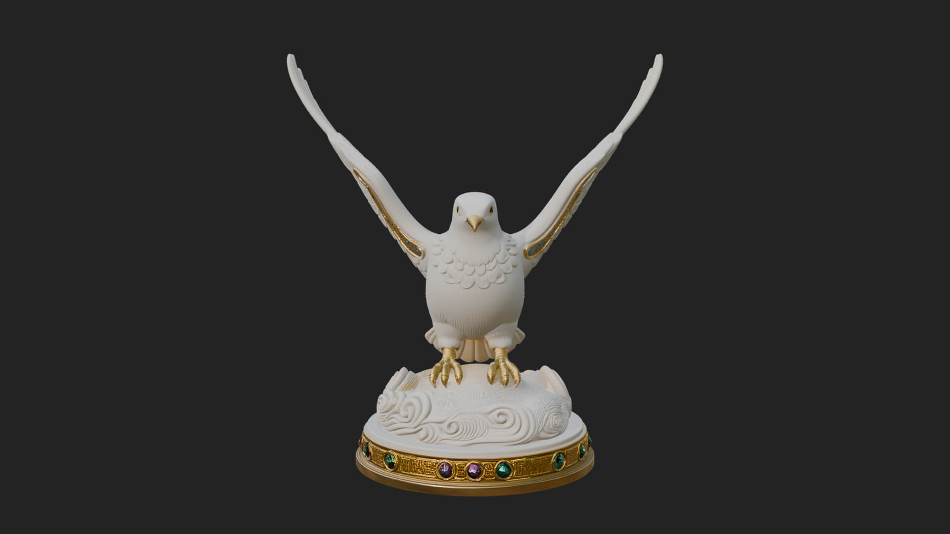 Holy Spirit Dove Statue Design 1 3D Print Model 3D Model