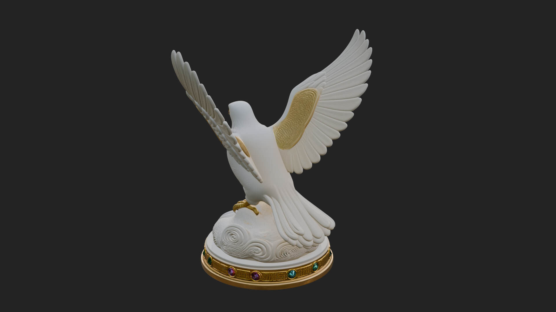 Holy Spirit Dove Statue Design 1 3D Print Model 3D Model