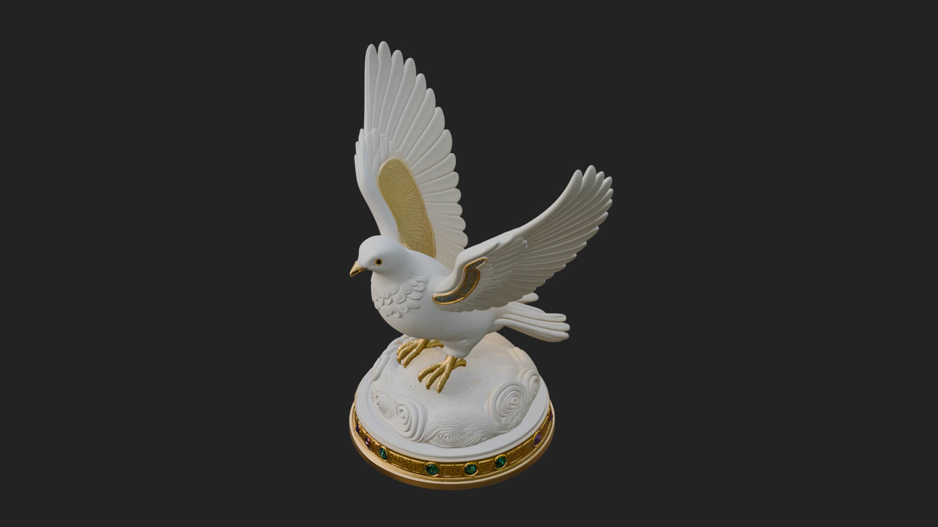 Holy Spirit Dove Statue Design 1 3D Print Model 3D Model