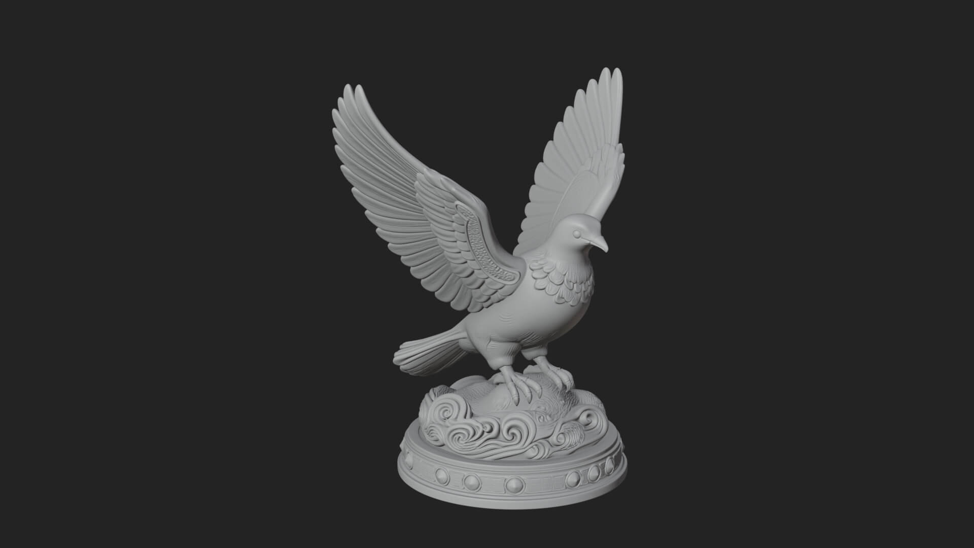 Holy Spirit Dove Statue Design 1 3D Print Model 3D Model
