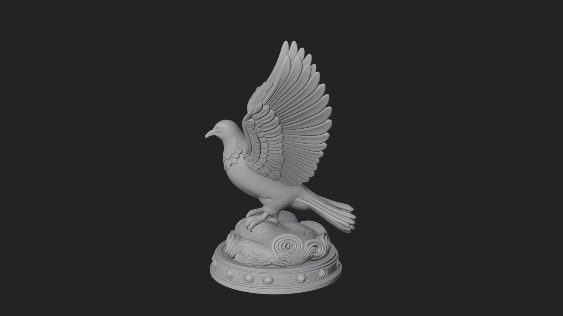 Holy Spirit Dove Statue Design 1 3D Print Model 3D Model