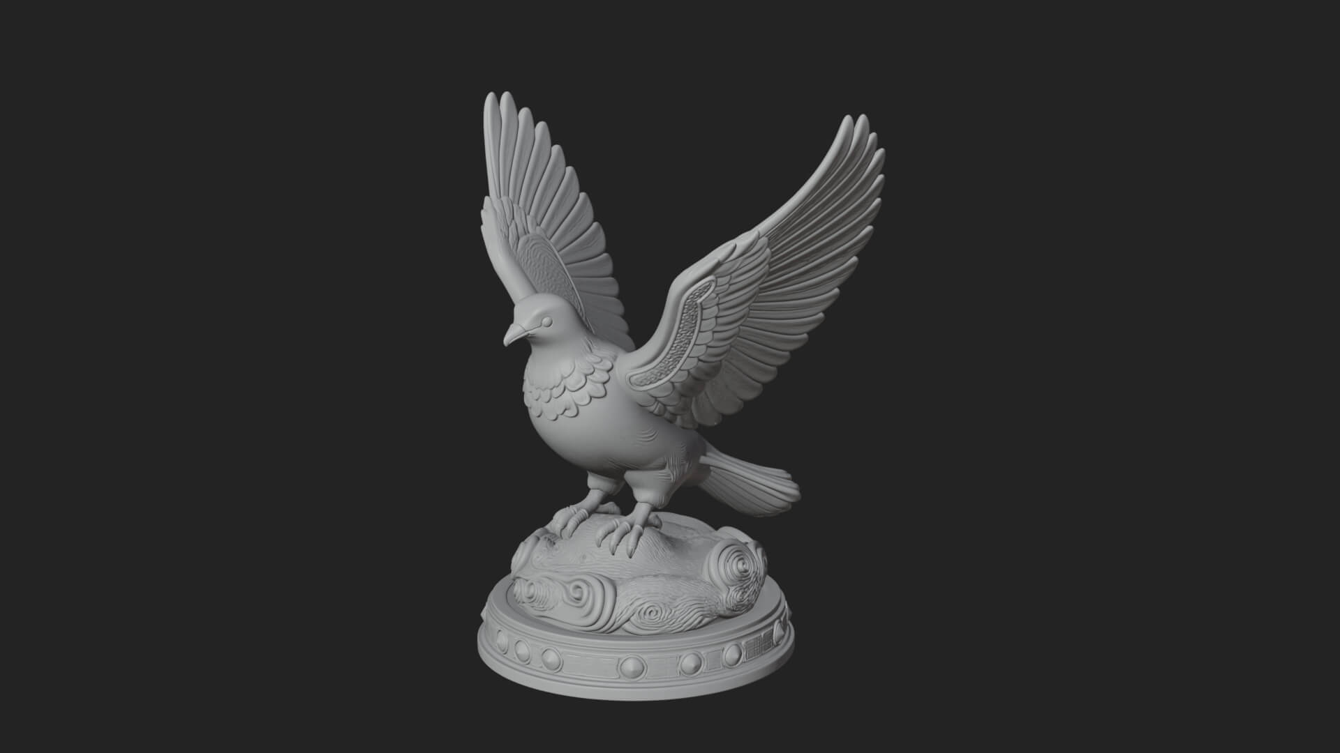 Holy Spirit Dove Statue Design 1 3D Print Model 3D Model