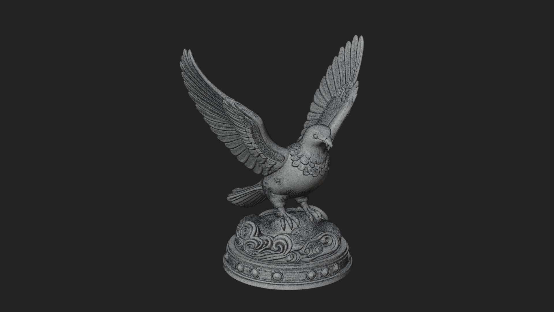 Holy Spirit Dove Statue Design 1 3D Print Model 3D Model