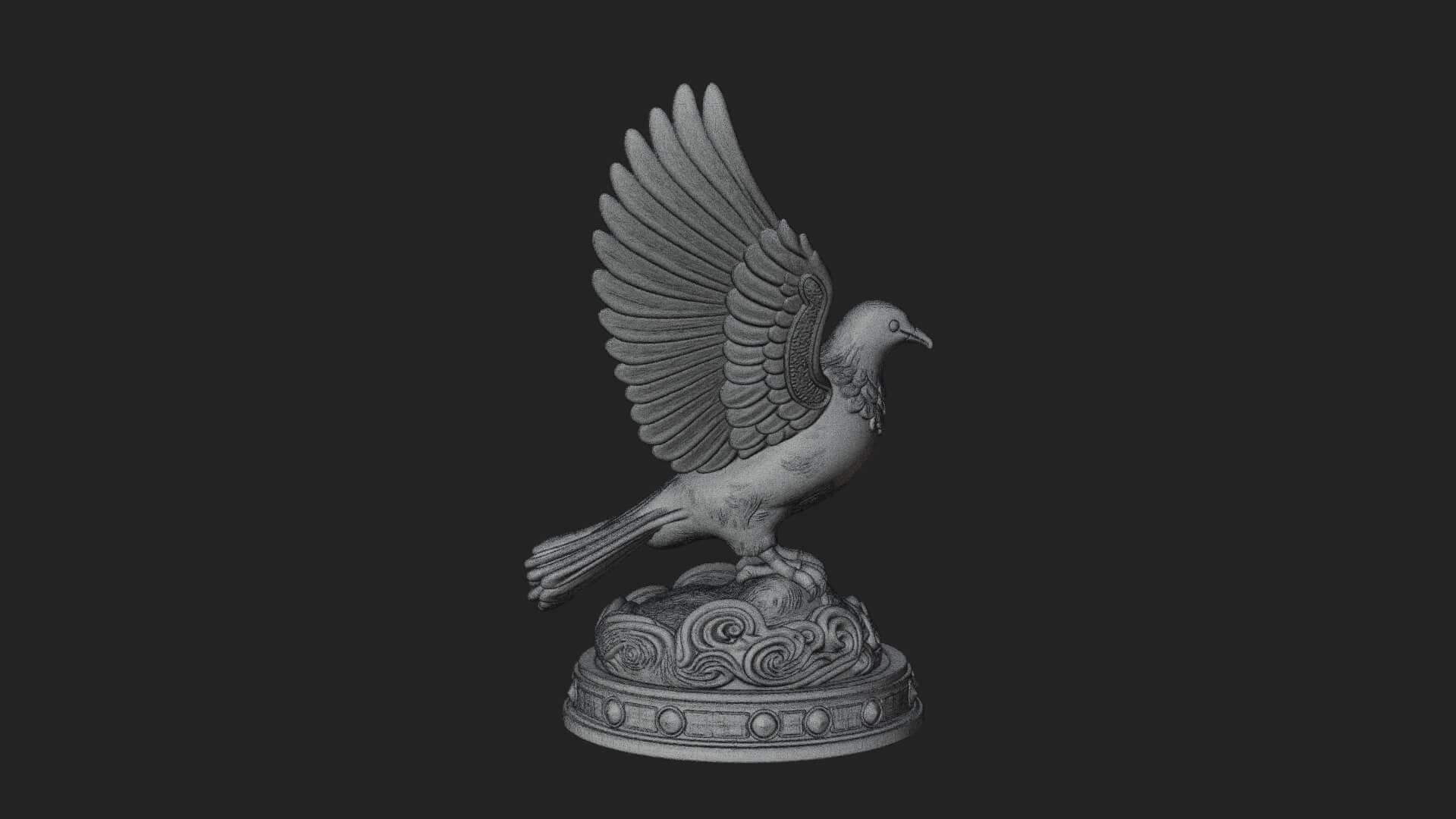 Holy Spirit Dove Statue Design 1 3D Print Model 3D Model