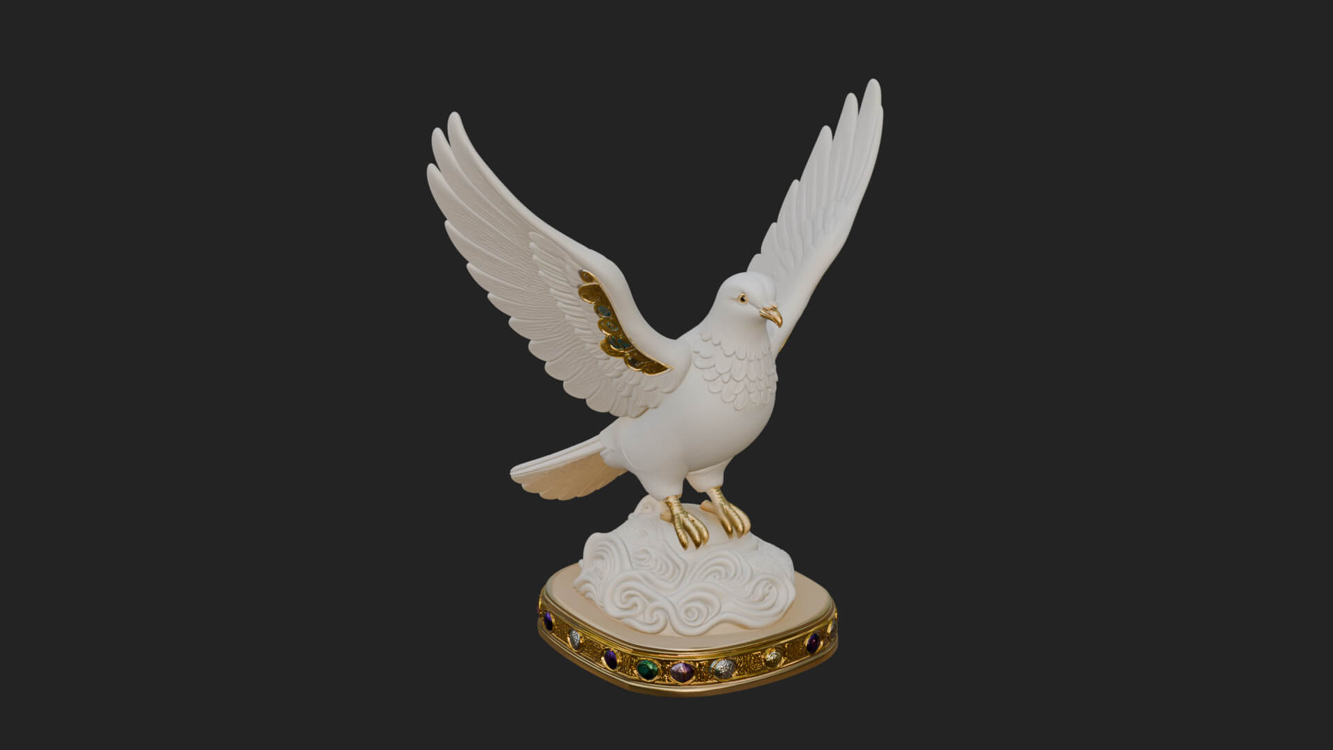 Holy Spirit Dove Statue Design 2 3D Print Model 3D Model