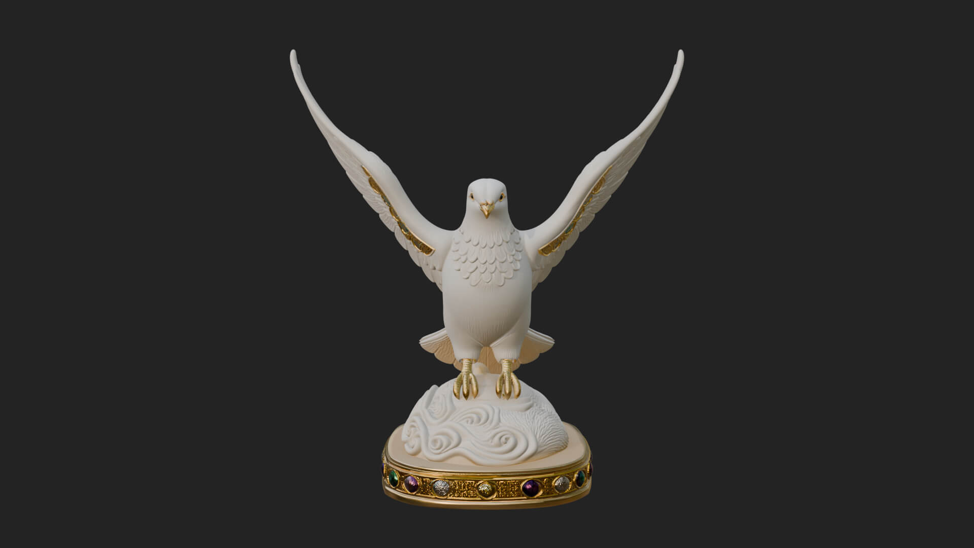 Holy Spirit Dove Statue Design 2 3D Print Model 3D Model
