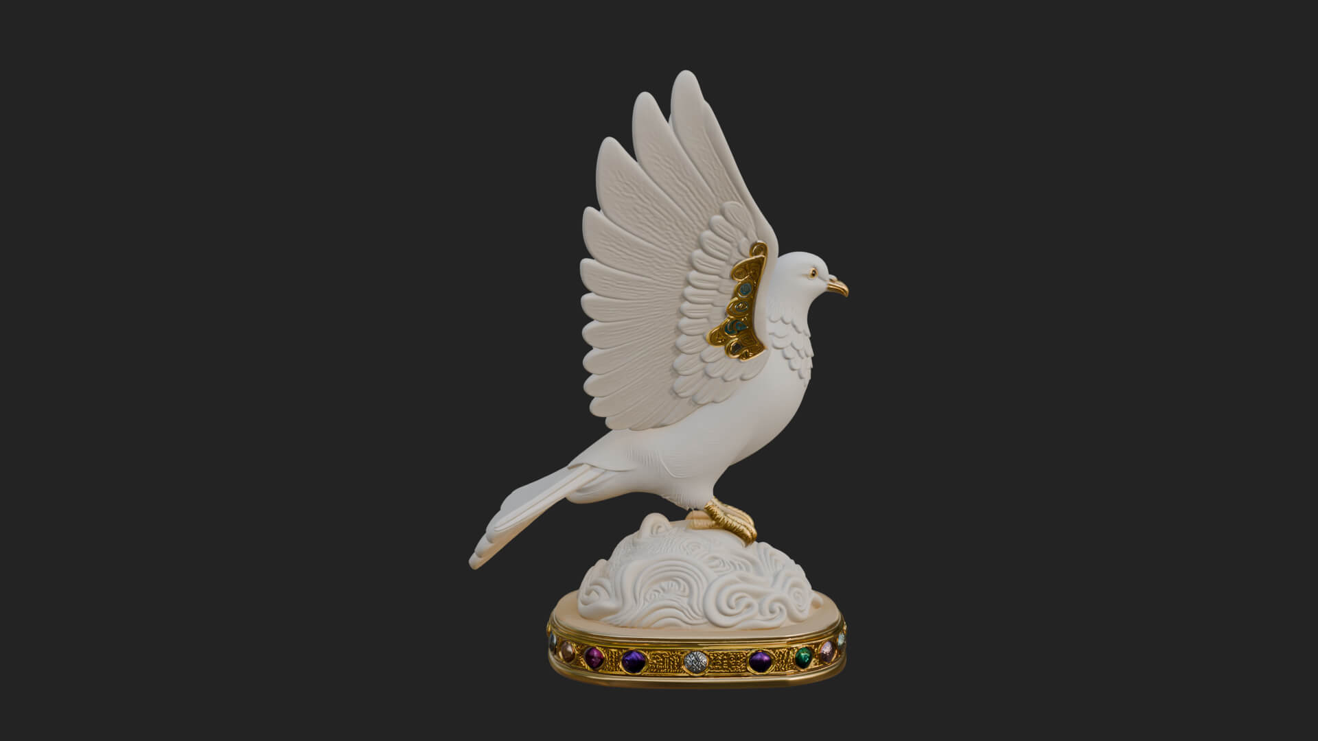 Holy Spirit Dove Statue Design 2 3D Print Model 3D Model