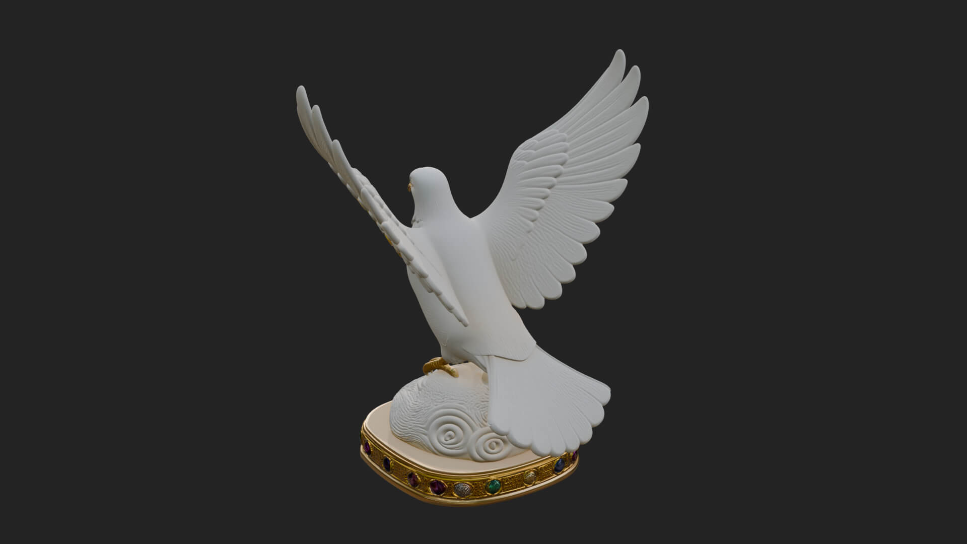 Holy Spirit Dove Statue Design 2 3D Print Model 3D Model