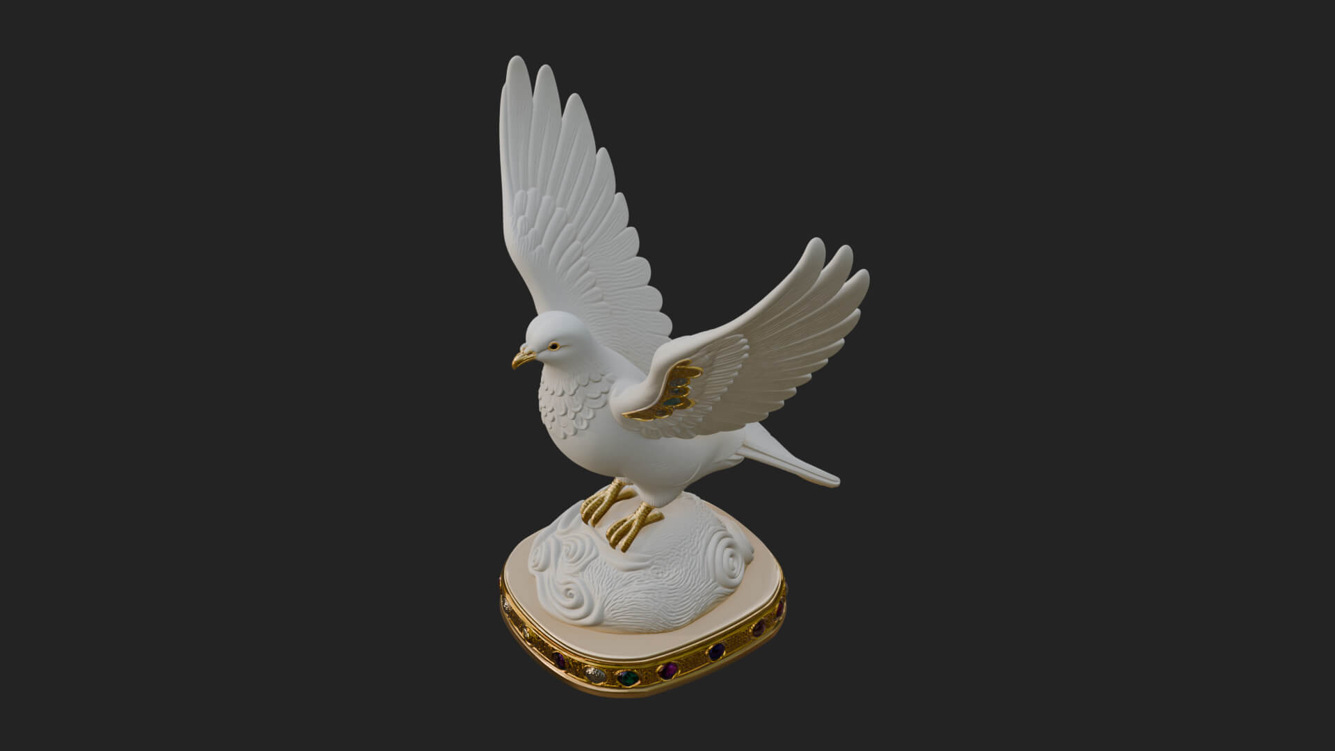 Holy Spirit Dove Statue Design 2 3D Print Model 3D Model