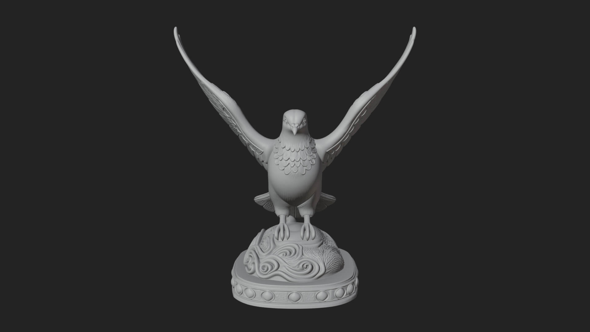 Holy Spirit Dove Statue Design 2 3D Print Model 3D Model