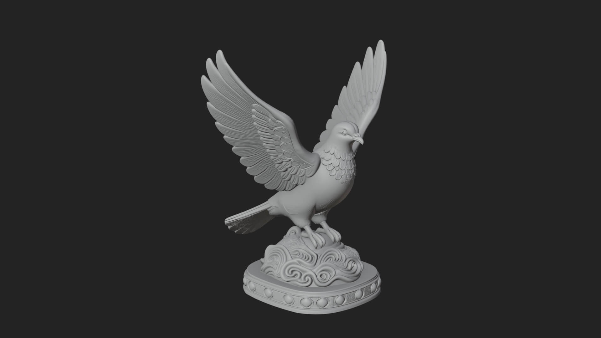 Holy Spirit Dove Statue Design 2 3D Print Model 3D Model