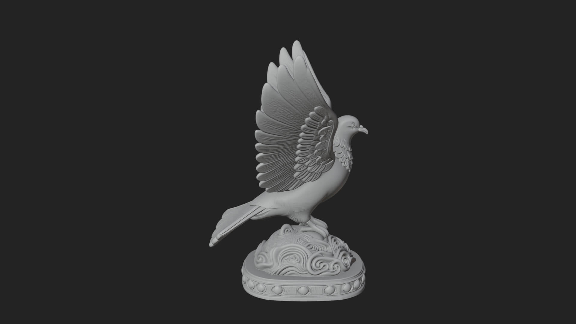 Holy Spirit Dove Statue Design 2 3D Print Model 3D Model